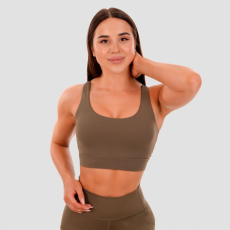 GymBeam Cut-Out Sport Bra olive