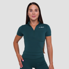 GymBeam Ignite női cropped póló Dark Green XXL