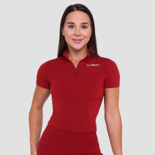 GymBeam Ignite női cropped póló Dark Red S női póló