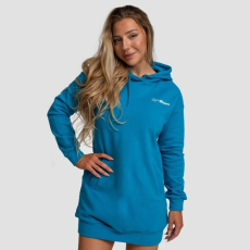 GymBeam Limitless Longline női kapucnis pulóver Aquamarine