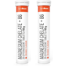 GymBeam Magnesium chelate + B6, 2x 20 pezsgőtabletta, narancs vitamin és táplálékkiegészítő