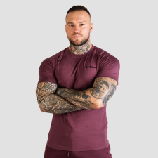 GymBeam Men‘s Fitted TRN T-shirt Eggplant férfi edzőruha