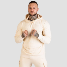 GymBeam Men‘s TRN Hoodie Sand L férfi pulóver, kardigán