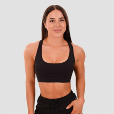 GymBeam Mesh Panel Sport Bra black női edzőruha