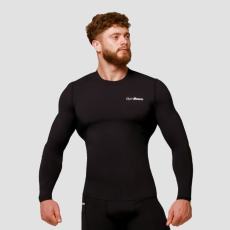 GymBeam Mid kompressziós hosszú ujjú póló Black M