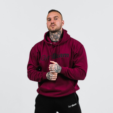 GymBeam PRO Hoodie Burgundy pulóver - GymBeam férfi pulóver, kardigán