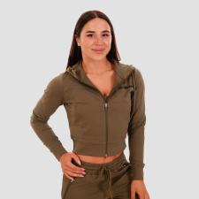 GymBeam Women‘s Zip-up Hoodie TRN olive női edzőruha