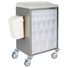  Gyógyszer osztó kocsi - rozsdamentes 7530 gyógyászati segédeszköz