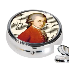  Gyógyszeres fémdoboz 3 fakkos 6x2,1cm,Mozart konyhai eszköz