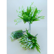  Gyöngyvirág 7 ágú selyemvirág díszítő csokor 33 cm dekoráció