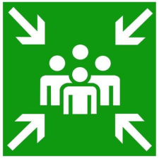  Gyülekezőhely információs tábla, állvány