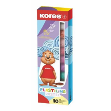  Gyurma, 200 g, 10 pasztell szín, KORES "PLASTILINA" gyurma