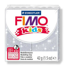  Gyurma, 42 g, égethető, FIMO "Kids", glitteres ezüst gyurma