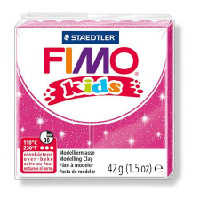 Gyurma, 42 g, égethető, FIMO "Kids", glitteres rózsaszín gyurma