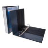  Gyűrűs könyv, panorámás, 4 gyűrű, D alakú, 63 mm, A4, PP, DONAU, fekete