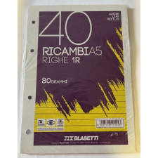 Gyűrűskönyv betét Blasetti A/5 40 lapos 4 lyukú vonalas gyűrűskönyv