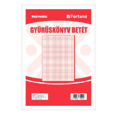 Gyűrűskönyv betét FORTUNA A/4 50 lapos 4 lyukú kockás gyűrűs kalendárium betétlap