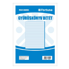 Gyűrűskönyv betét FORTUNA A/5 50 lapos 2 lyukú vonalas gyűrűs kalendárium betétlap