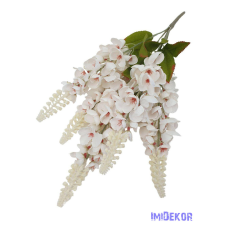  Gyűszűvirág 5 ágú selyem csokor 55cm - Törtfehér dekorációs kellék