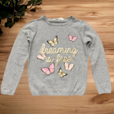 H&M Pillangós, csillámos pulóver