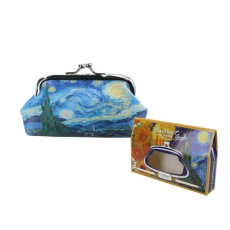  H.C.021-4710 Műbőr pénztárca 20x10x1cm,Van Gogh:Csillagos éj