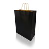 h-Green Sodrottfüles papírtáska 320x420mm 150mm talp L méret 200 db/doboz, fekete