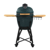 H.Koenig Faszén grill H.Koenig, Japanese Kamado BBQ 18", főzőfelület 39 cm, füstölés, sütés, lassú főzés, beépített hőmérő, összecsukható bambusz asztalok, kerámia test, légbeszívó és elszívó nyílások