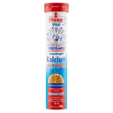 HAAS PEZSGŐTABLETTA KALCIUM+D+K VITAMIN 80G gyógyhatású készítmény