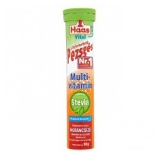 HAAS PEZSGŐTABLETTA STEVIA MULTIVITAMIN vitamin és táplálékkiegészítő