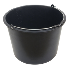  Habarcsos vödör; 20 liter, fekete, műanyag (Vödör) kőműves és burkoló szerszám