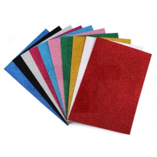  Habgumi Moosgummi csillámporos vegyes - 10 ív dekorációs kellék