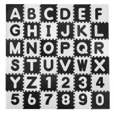 Habszivacs kirakószőnyeg - hab puzzle szőnyeg 30x30 cm 36 db betűk játszószőnyeg