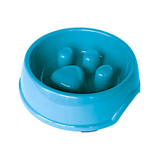  Habzsolásgátló etetőtál mancsos ,nagy-zöldeskék kutyatál