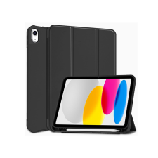 Haffner Apple iPad 10.9 (2022) tablet tok (Smart Case) on/off funkcióval, Apple Pencil tartóval - black (ECO csomagolás) (FN0458) tablet tok