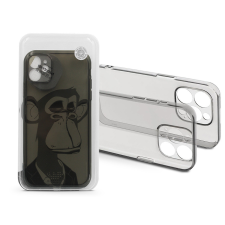 Haffner Apple iPhone 11 szilikon hátlap - Gray Monkey - átlátszó tok és táska