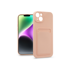 Haffner Apple iPhone 14 Plus szilikon hátlap kártyatartóval - Card Case - pink (PT-6736) tok és táska