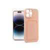 Haffner Apple iPhone 14 Pro szilikon hátlap kártyatartóval - Card Case - rózsaszín