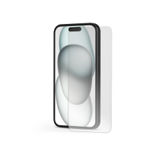 Haffner Apple iPhone 15/15 Pro üveg képernyővédő fólia - Tempered Glass Screen Pro Plus 2.5D - 1 db/csomag - ECO csomagolás mobiltelefon kellék