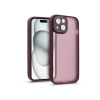 Haffner Apple iPhone 15 hátlap kameravédő peremmel, lencsevédő üveggel - Variete - bíbor