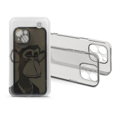Haffner Apple iPhone 15 Plus szilikon hátlap - Gray Monkey - átlátszó (HF238970) tok és táska