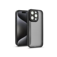 Haffner Apple iPhone 15 Pro hátlap kameravédő peremmel, lencsevédő üveggel - Variete - fekete tok és táska