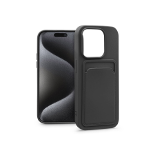 Haffner Apple iPhone 15 Pro Hátlap Tok Kártyatartóval - Fekete tok és táska