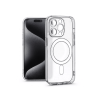 Haffner Apple iPhone 15 Pro MagSafe kompatibilis kameravédős szilikon tok, átlátszó (HF277184)