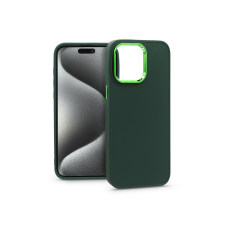 Haffner Apple iPhone 15 Pro Max szilikon hátlap - Frame - zöld (PT-6826) tok és táska