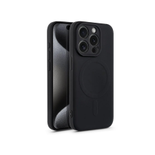 Haffner Apple iPhone 15 Pro szilikon hátlap - Silicone Mag Cover - fekete (HF228896) tok és táska