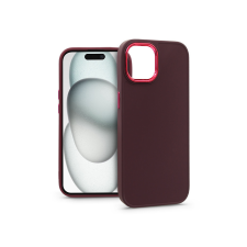 Haffner Apple iPhone 15 szilikon hátlap - Frame - bíbor tok és táska
