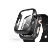 Haffner Apple Watch 7 (45 mm) védőtok beépített edzett üveggel - DEFENSE 360 - fekete (ECO csomagolás)