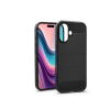 Haffner Carbon szilikon hátlap iPhone 16 fekete