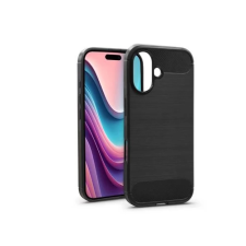 Haffner Carbon szilikon hátlap iPhone 16 fekete tok és táska