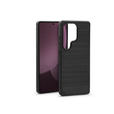 Haffner Carbon szilikon tok - Samsung SM-S938 Galaxy S25 Ultra - fekete tok és táska